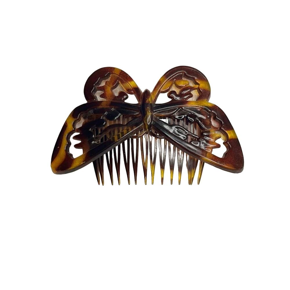 Vintage 80's Goody Butterfly Celluloid Plastic Hair Comb